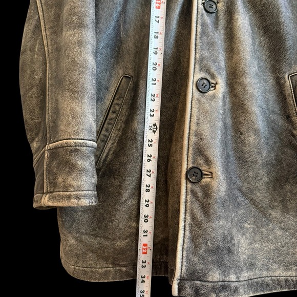 Vintage Wilson Studio Andrew Marc 100% Leather Lined Coat Men's‎ Size Large - Picture 6 of 11